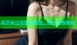 黑芝麻豆浆制作教程，轻松营养美味