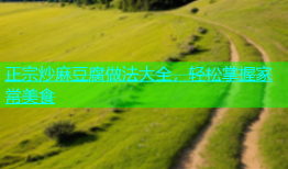 正宗炒麻豆腐做法大全，轻松掌握家常美食