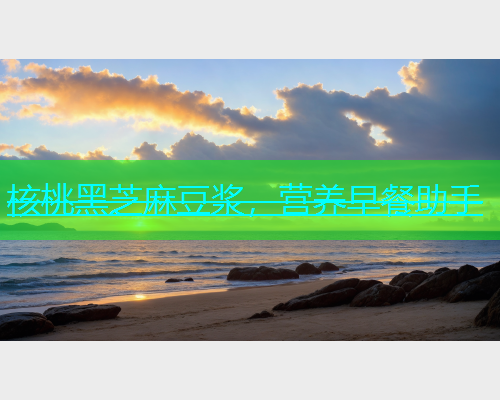 核桃黑芝麻豆浆，营养早餐助手